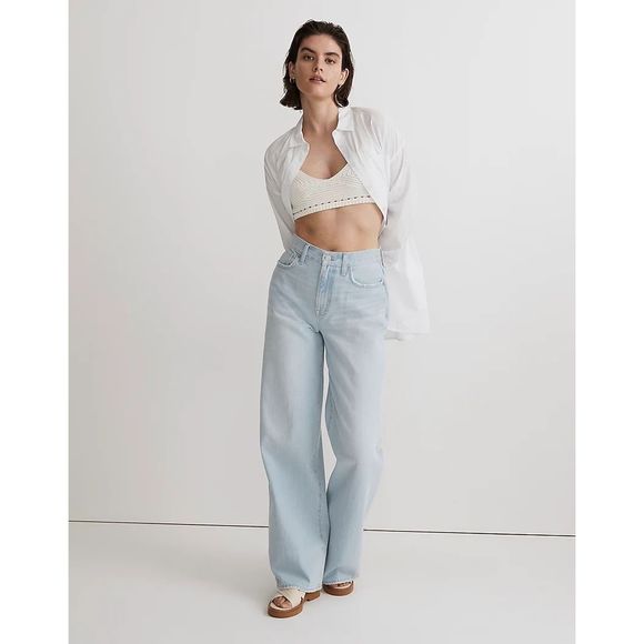 Madewell Denim - New Madewell Women's Lafontaine Wash High Waist Wide Leg Full Length Jeans 26P